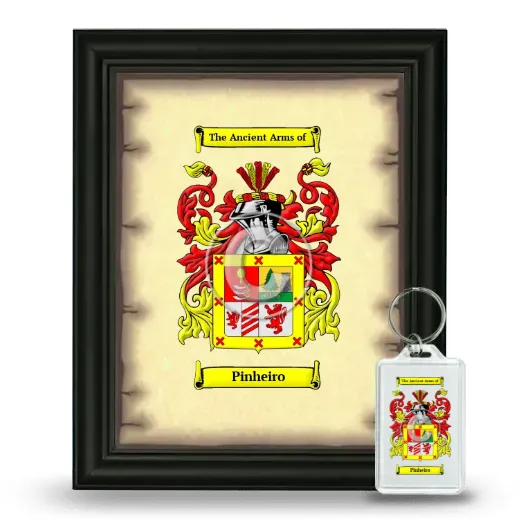Pinheiro Framed Coat of Arms and Keychain - Black