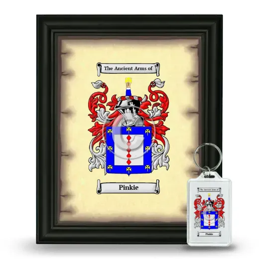 Pinkie Framed Coat of Arms and Keychain - Black