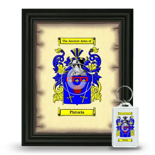 Pistoria Framed Coat of Arms and Keychain - Black