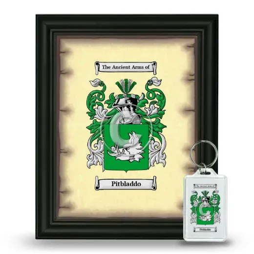 Pitbladdo Framed Coat of Arms and Keychain - Black