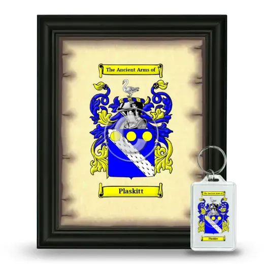 Plaskitt Framed Coat of Arms and Keychain - Black