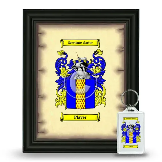 Player Framed Coat of Arms and Keychain - Black