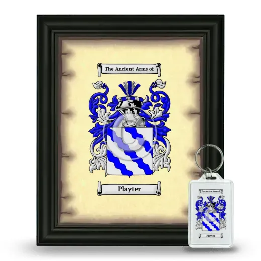 Playter Framed Coat of Arms and Keychain - Black