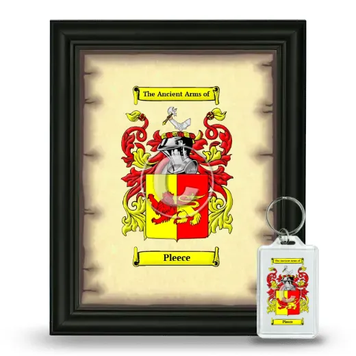Pleece Framed Coat of Arms and Keychain - Black