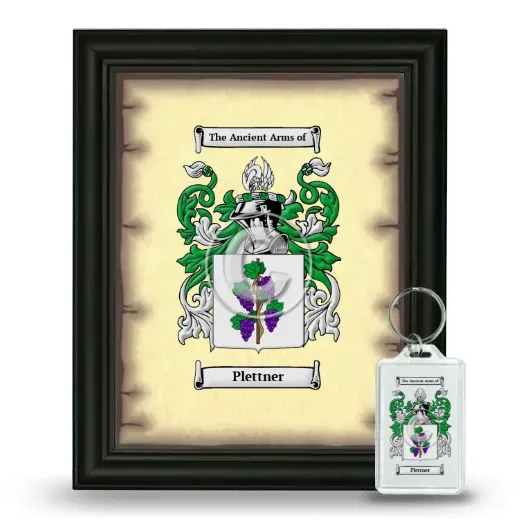 Plettner Framed Coat of Arms and Keychain - Black