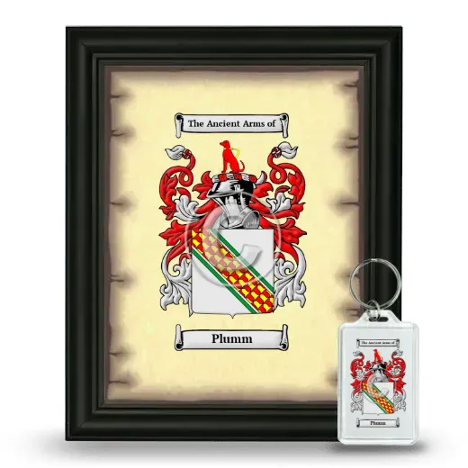 Plumm Framed Coat of Arms and Keychain - Black