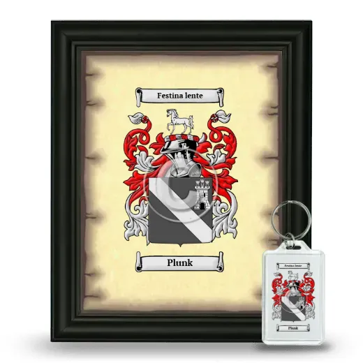 Plunk Framed Coat of Arms and Keychain - Black