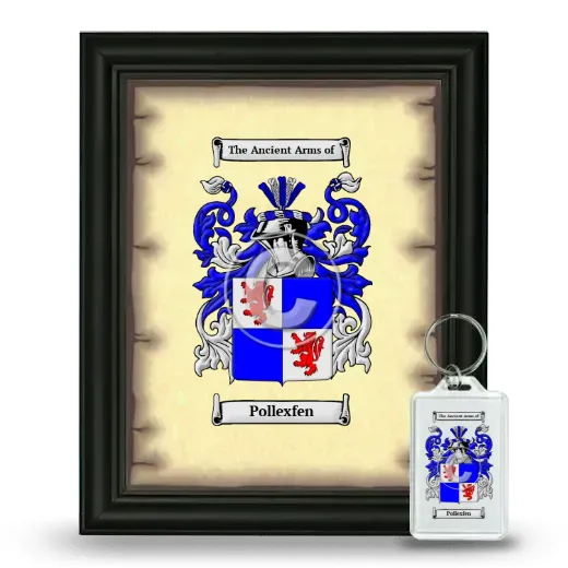 Pollexfen Framed Coat of Arms and Keychain - Black