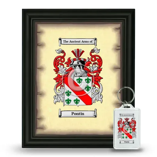 Pontin Framed Coat of Arms and Keychain - Black