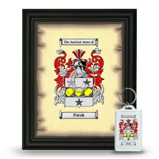 Potok Framed Coat of Arms and Keychain - Black
