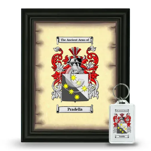 Pradella Framed Coat of Arms and Keychain - Black