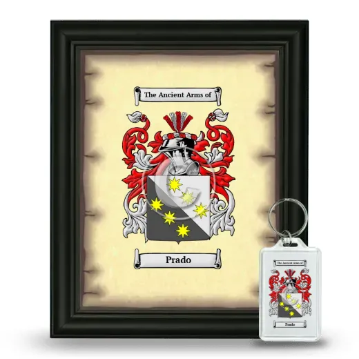 Prado Framed Coat of Arms and Keychain - Black