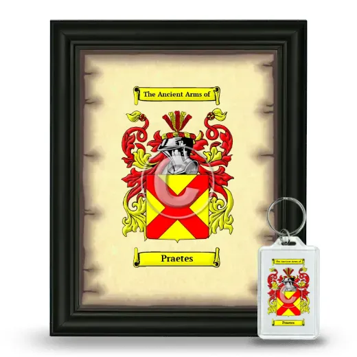 Praetes Framed Coat of Arms and Keychain - Black