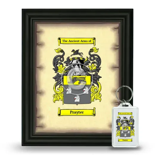 Prayter Framed Coat of Arms and Keychain - Black