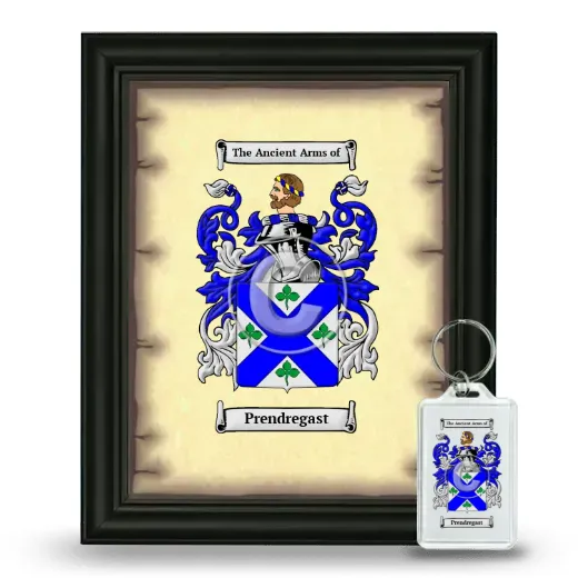 Prendregast Framed Coat of Arms and Keychain - Black