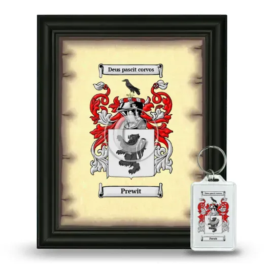 Prewit Framed Coat of Arms and Keychain - Black
