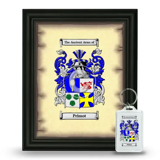 Primot Framed Coat of Arms and Keychain - Black