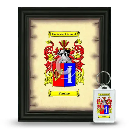 Prosise Framed Coat of Arms and Keychain - Black