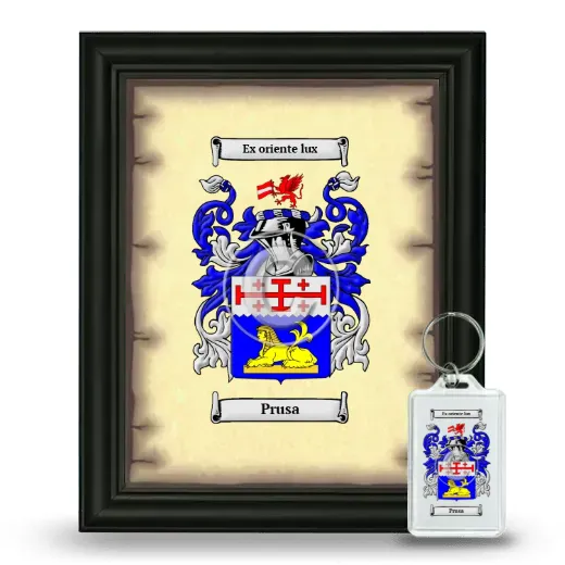 Prusa Framed Coat of Arms and Keychain - Black