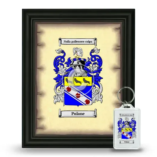 Pulane Framed Coat of Arms and Keychain - Black