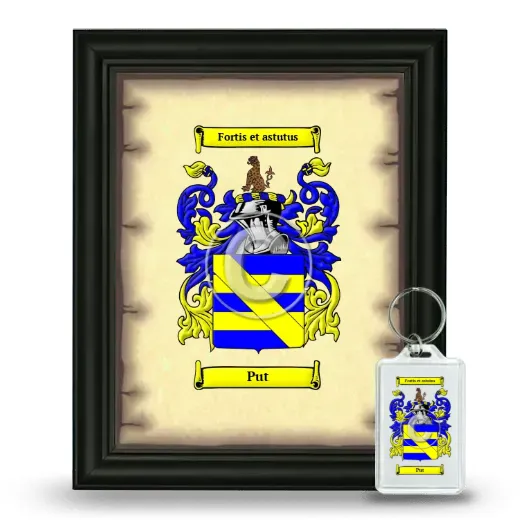 Put Framed Coat of Arms and Keychain - Black