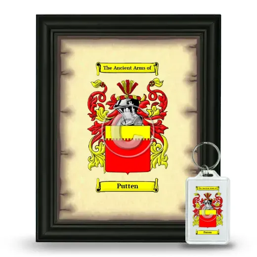 Putten Framed Coat of Arms and Keychain - Black