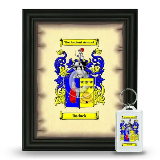 Radack Framed Coat of Arms and Keychain - Black