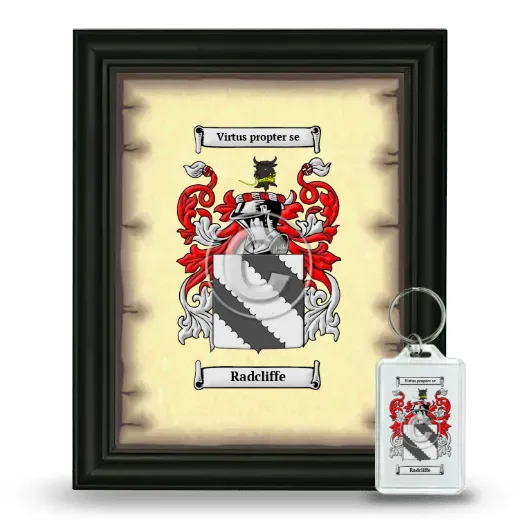 Radcliffe Framed Coat of Arms and Keychain - Black