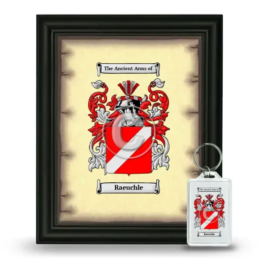 Raeuchle Framed Coat of Arms and Keychain - Black