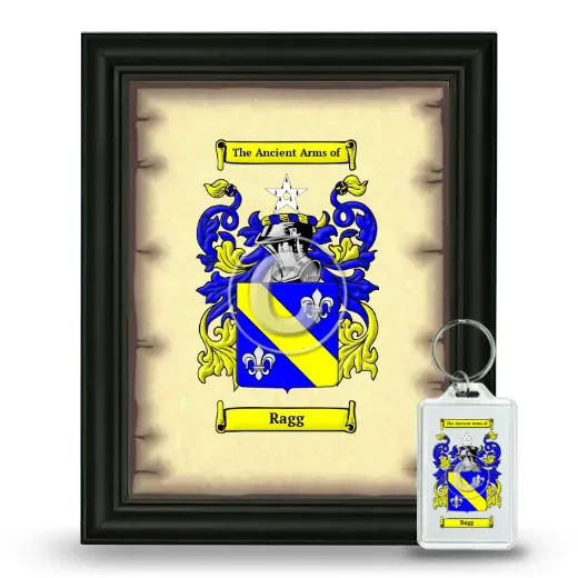 Ragg Framed Coat of Arms and Keychain - Black