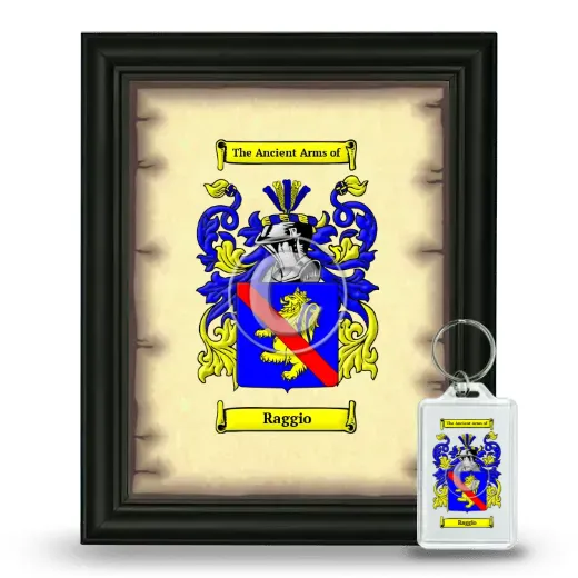Raggio Framed Coat of Arms and Keychain - Black