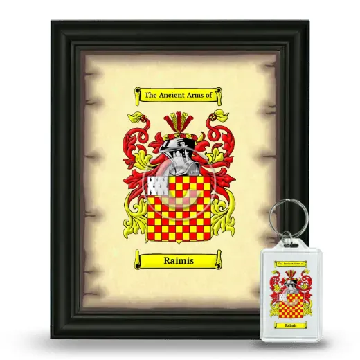 Raimis Framed Coat of Arms and Keychain - Black