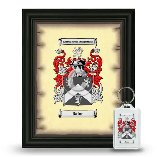 Raine Framed Coat of Arms and Keychain - Black