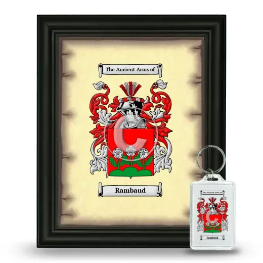 Rambaud Framed Coat of Arms and Keychain - Black