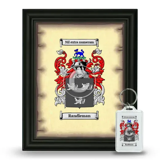 Randleman Framed Coat of Arms and Keychain - Black