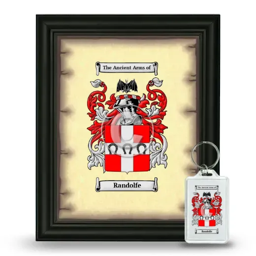 Randolfe Framed Coat of Arms and Keychain - Black