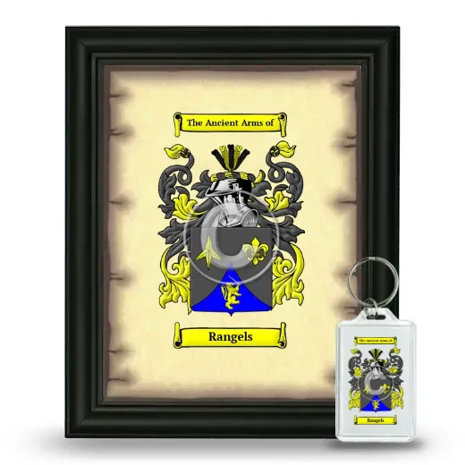 Rangels Framed Coat of Arms and Keychain - Black