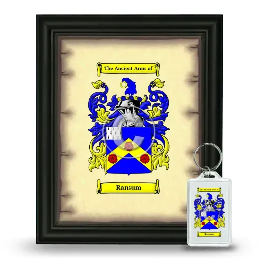 Ransum Framed Coat of Arms and Keychain - Black