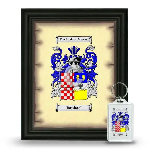 Raphaël Framed Coat of Arms and Keychain - Black