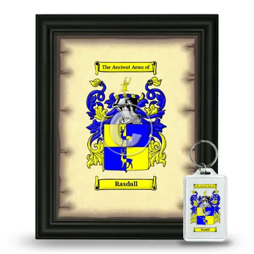 Rasdall Framed Coat of Arms and Keychain - Black
