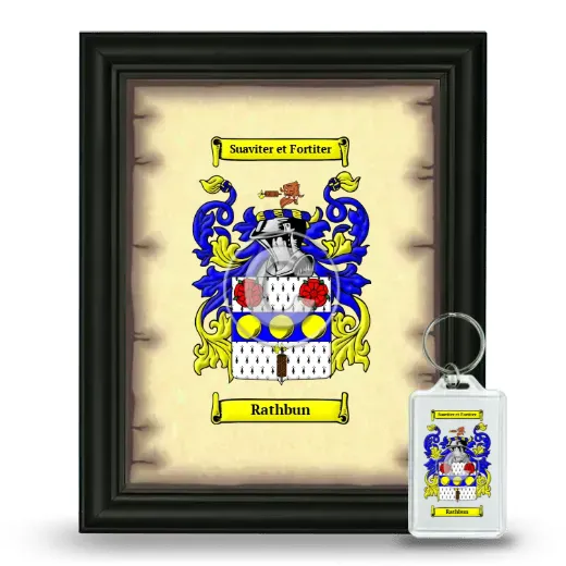 Rathbun Framed Coat of Arms and Keychain - Black