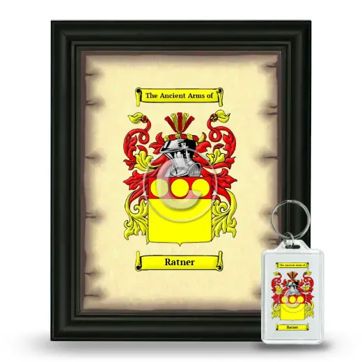 Ratner Framed Coat of Arms and Keychain - Black