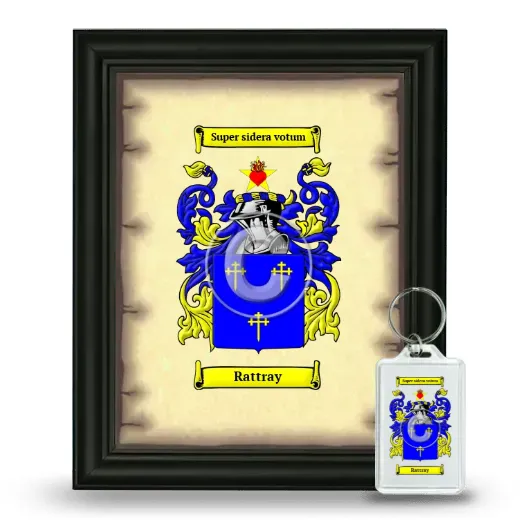 Rattray Framed Coat of Arms and Keychain - Black