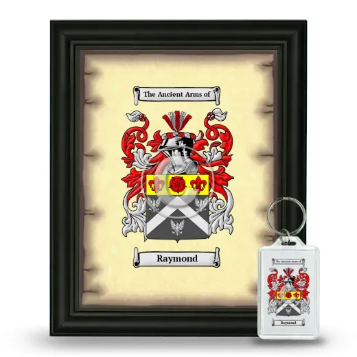 Raymond Framed Coat of Arms and Keychain - Black