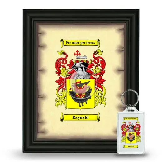 Raynald Framed Coat of Arms and Keychain - Black