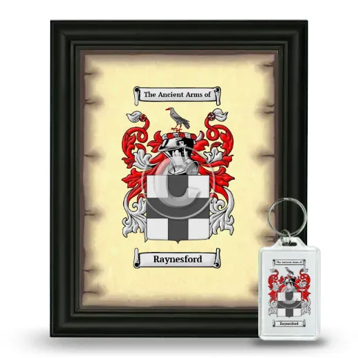Raynesford Framed Coat of Arms and Keychain - Black