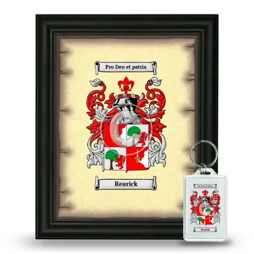 Rearick Framed Coat of Arms and Keychain - Black