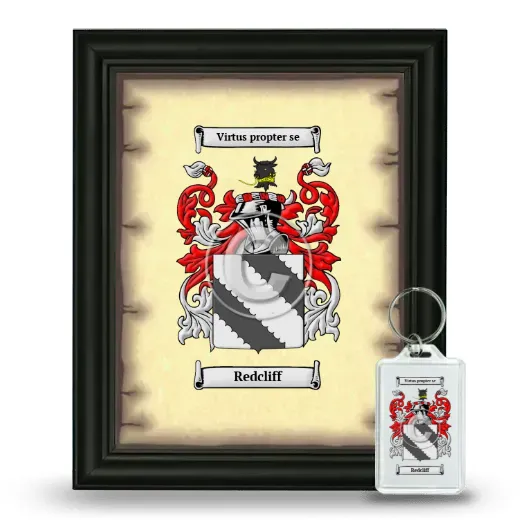 Redcliff Framed Coat of Arms and Keychain - Black