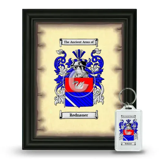 Rednauer Framed Coat of Arms and Keychain - Black