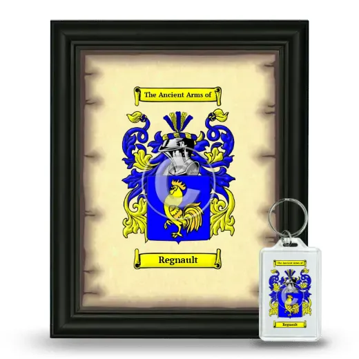 Regnault Framed Coat of Arms and Keychain - Black